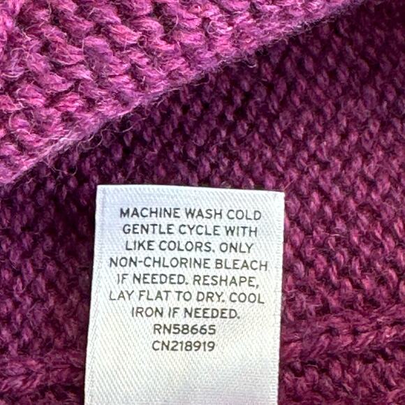 Caslon Shawl Collar Double-Breasted Cardigan Women M Pinkish Purple Red Wine - Picture 12 of 13